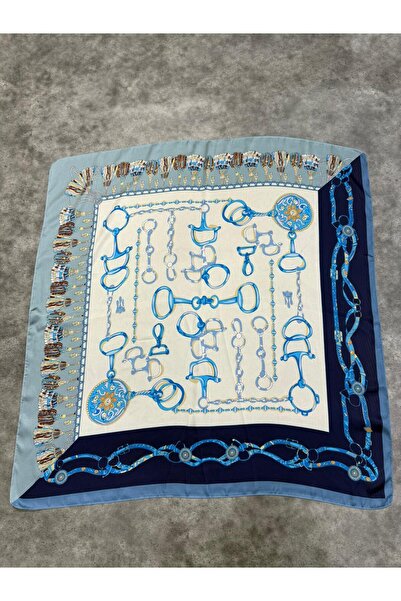 Axesoire 15339 Ključni uzorak plave bandane, šal 90x90 cm