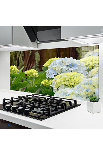 Arthub Panou Sticla Bucatarie, Protectie aragaz, Termorezistent, Flori, Wild ...