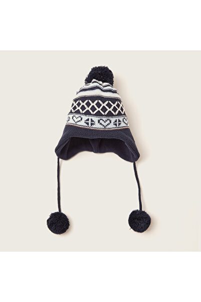 Disney Mickey Mouse Embroidered Cap with Pompom Accent