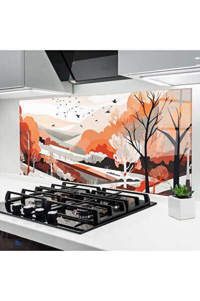 Arthub Panou Sticla Bucatarie, Protectie aragaz, Termorezistent, Peisaje, Gre...