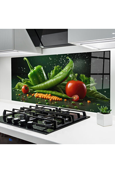 Arthub Panou Sticla Bucatarie, Protectie aragaz, Termorezistent, Alimente, Fr...