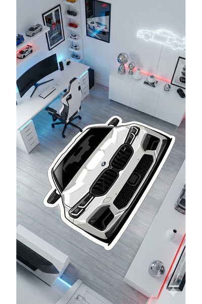 RUGRUMBA Kaymaz Taban Makinede Yıkanabilir Lazer Kesim, Araba Şekilli Gamer G...