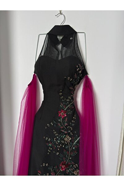 SERA Black embroidered Barbie dress