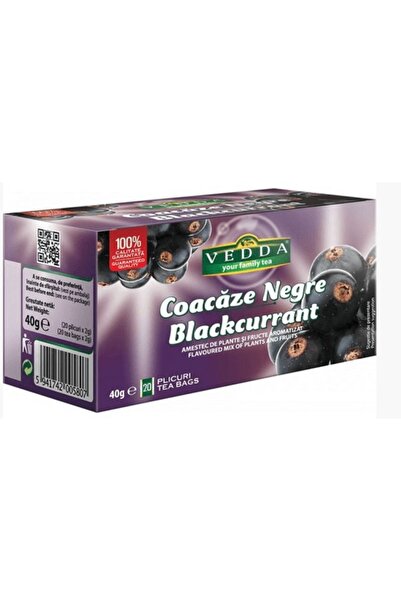 Vedda Blackcurrant Tea - 20 sachets / 2 gr