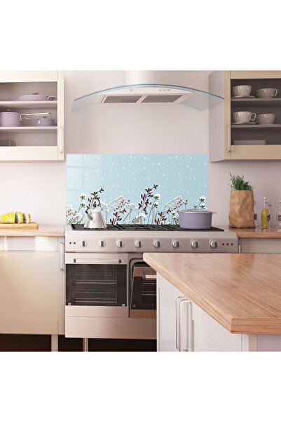 Arthub Panou Sticla Bucatarie, Protectie aragaz, Termorezistent, Peisaje, Snow Plants