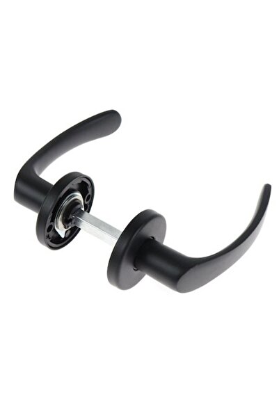 Gato Mâner rotund pentru ușă Sydney BB K RR50 cu rozete de 50 mm, Zamak, Negr...