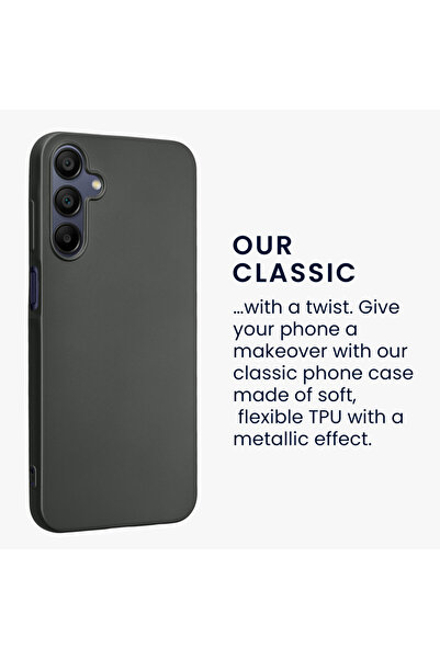 KWmobile Case for Samsung Galaxy A15 5G, Gray, Silicone, KWM000021MJ009C