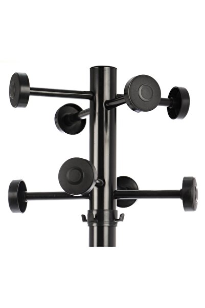 IMK tree-style hallway coat rack, metal + plastic, 12 hooks, black, 54 x 54 x 173 cm