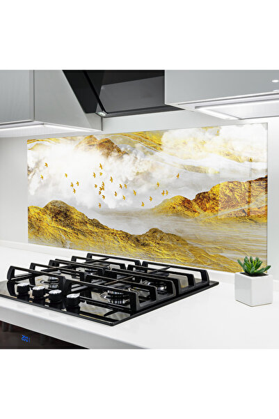 Arthub Panou Sticla Bucatarie, Protectie aragaz, Termorezistent, Abstracte, G...