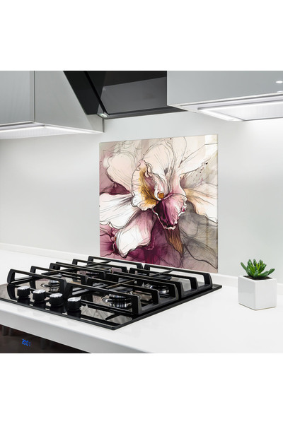 Arthub Panou Sticla Bucatarie, Protectie aragaz, Termorezistent, Flori, Paint...