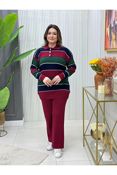 GK Striped knitwear suit