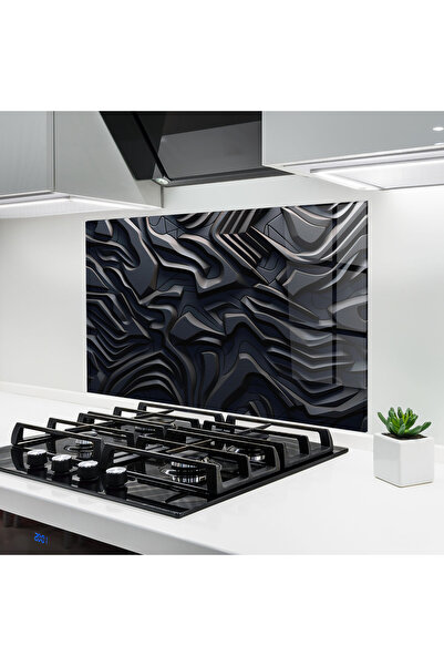 Arthub Panou Sticla Bucatarie, Protectie aragaz, Termorezistent, Abstracte, B...