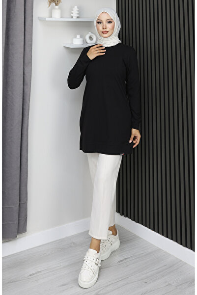 sefamerve Araboy sports combed cotton tunic 9127-02 black