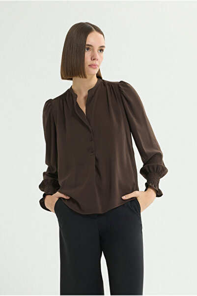 Love My Body Uzun Kollu Gipe Detaylı Bluz