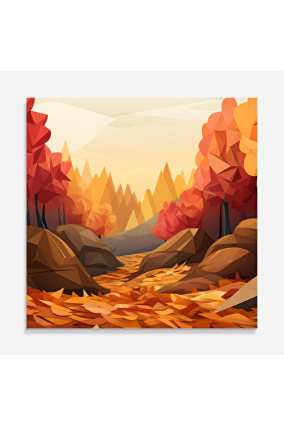 Arthub Kitchen Glass Panel, Stove Protection, Heat Resistant, Landscapes, Autumn Orange Forest