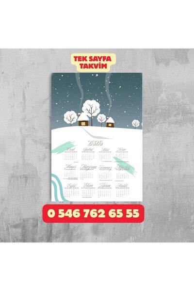 fotoev DUVAR TAKVİM TEK SAYFA