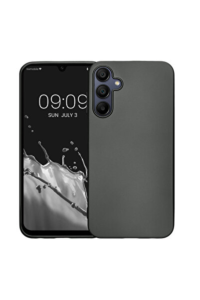 KWmobile Case for Samsung Galaxy A15 5G, Gray, Silicone, KWM000021MJ009C