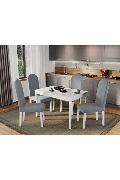 Mobila Laguna Upholstered chair, Laguna, Grand, 46 x 52 x 106 cm, White Beech Wood Legs