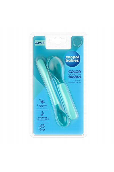 Canpol babies Set 2 lingurite termice, cu modificarea culorii, Magic Spoon 9/581, Turcoaz