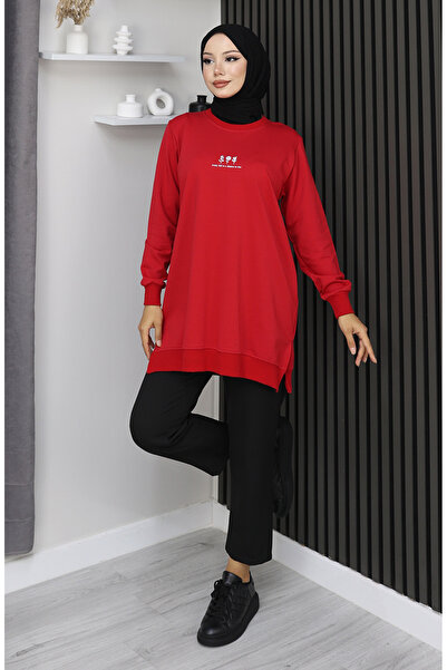 sefamerve Τούνικ δύο νήματα Ba με τύπωμα raboy 9096-01 Κόκκινο