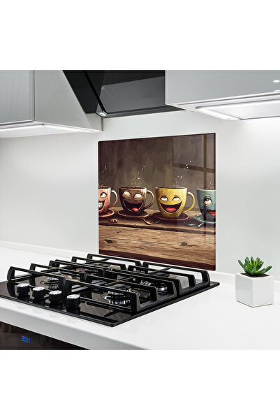 Arthub Panou Sticla Bucatarie, Protectie aragaz, Termorezistent, Alimente, Co...