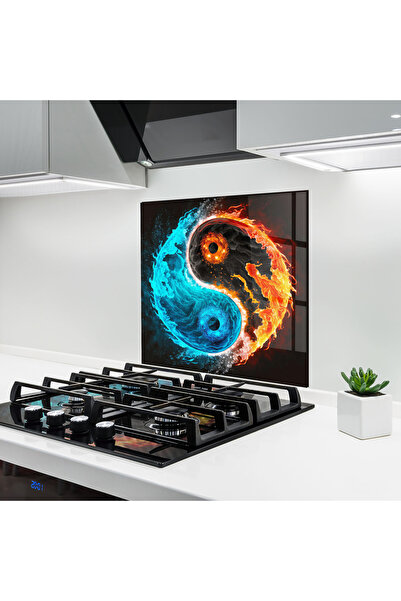 Arthub Panou Sticla Bucatarie, Protectie aragaz, Termorezistent, Feng-shui, F...