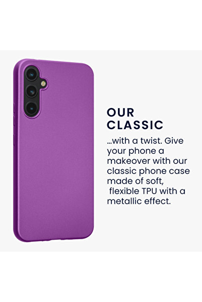 KWmobile Case for Samsung Galaxy A34 5G, Purple, Silicone, 60810.24