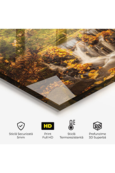 Arthub Kitchen Glass Panel, Stove Protection, Heat Resistant, Landscapes, Autumn Pretty Waterfall