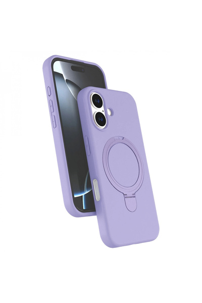 Ardan Home غطاء حماية آيفون 16 بلس من آبل مع حامل ماج سيف - أرجواني