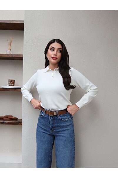 ESRAHELVACI High Waist Straight Cut Belted Jeans
