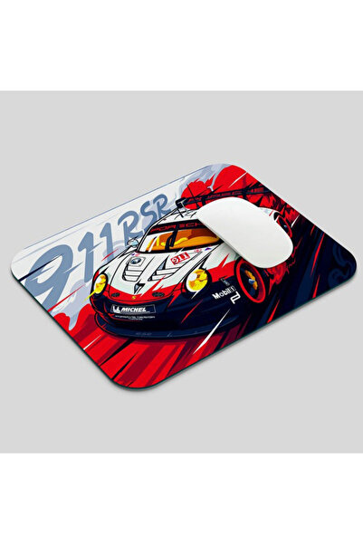 Coverzone 30×25cm Racing Car Mouse Pad – Waterproof, Non-Slip Base, Large Desk Mat with Stitched Edges