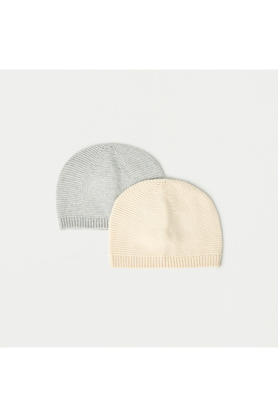 Juniors Textured Beanie Cap - Set of 2