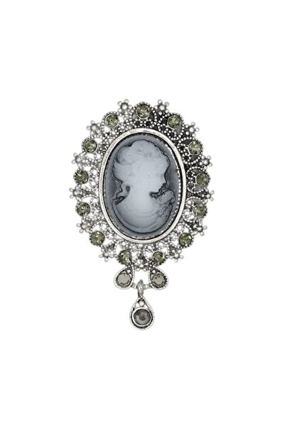 OEM Silver cameo brooch model 16, in jewelry box