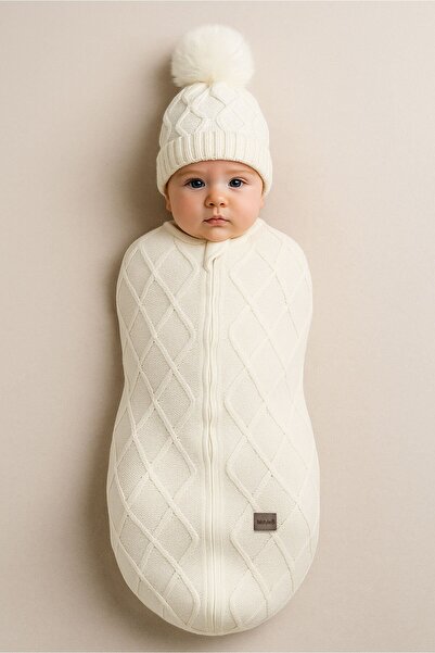 Budi Bistyle Baby İn Swadding Triko Kundak 75108 Ekru