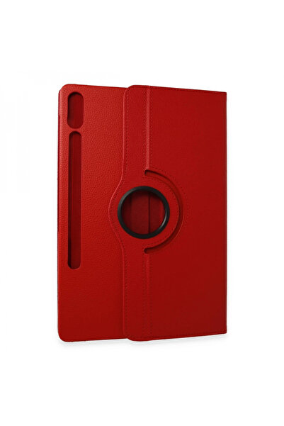 byhodi Samsung Galaxy X610 Tab S9 Fe Plus 12.4 Case 360 Tablet Leather Case - Red