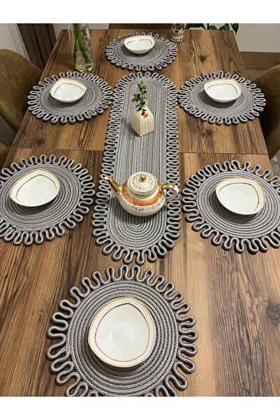 naylişhome iută, set de serviciu american, runner, supla, cadou, set de față de masă, set de servire