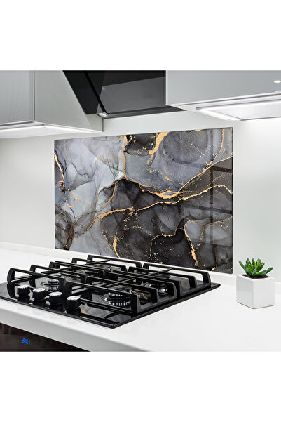 Arthub Kitchen Glass Panel, Stove Protection, Heat Resistant, Abstract, Abstr...