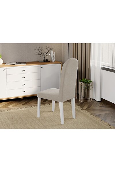 Mobila Laguna Upholstered chair, Laguna, Grand, 46 x 52 x 106 cm, White Beech Wood Legs