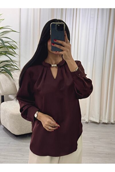 SELSAL Elegant burgundy blouse