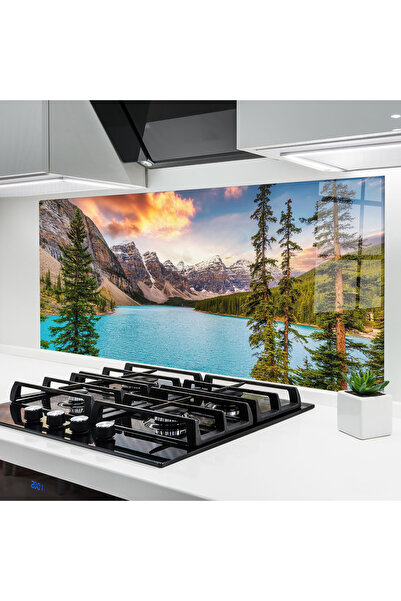 Arthub Panou Sticla Bucatarie, Protectie aragaz, Termorezistent, Peisaje, Blu...