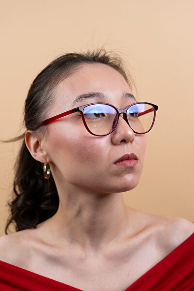 TARSS Elina Burgundy Cat Eye Women's Blue Light Glasses |   Flexible Lightwei...