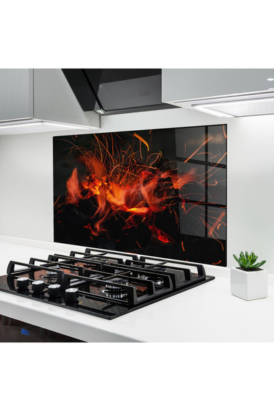 Arthub Panou Sticla Bucatarie, Protectie aragaz, Termorezistent, Feng-shui, G...