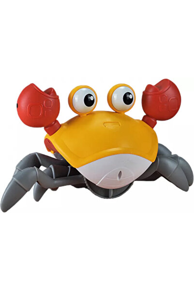 OEM Electric musical induction crab — senses and avoids obstacles, USB charging, red/gray/yellow, 3+