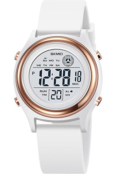 OEM Electronic Watch,Youth Waterproof Sports Night Light Multifunctional Watch,White Rose Gold