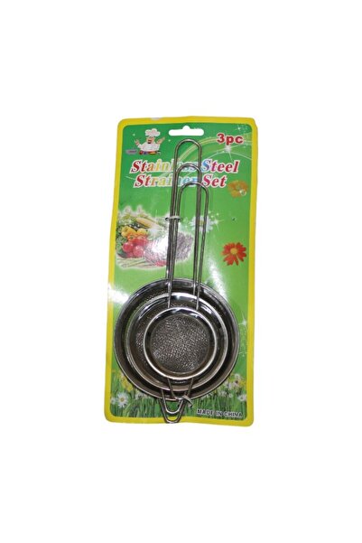 WDA Stainless Steel Strainer Set – 3 Pieces