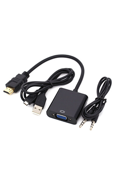 OEM HDMI-VGA adapter cable, male-male, 1.5m, without 3.5mm audio jack