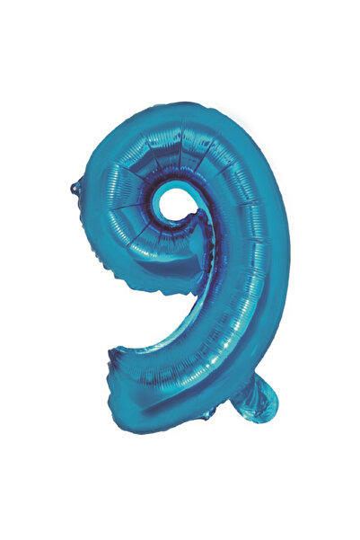 Mirific Party Party balloon, metallic blue foil, 100 cm, number 9