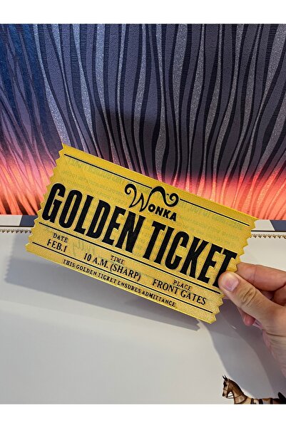 3dvibeswithmerve Willy Wonka Golden Ticket 18x10cm