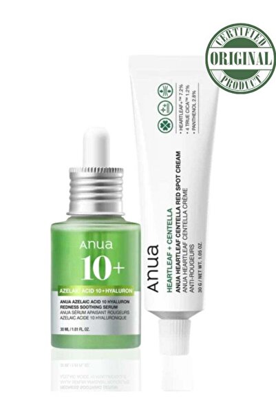 ANUA Azelaic Acid Redness Soothing Serum & Heartleaf Centella Red Spot Cream