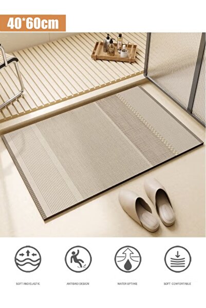 Generic Bathroom Mat 40*60cm Anti-Slip Floor Mat Absorbent Carpet Kitchen Sink Floor Toilet Door Mat